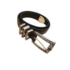 Brighton Black Belt with Silver Buckle